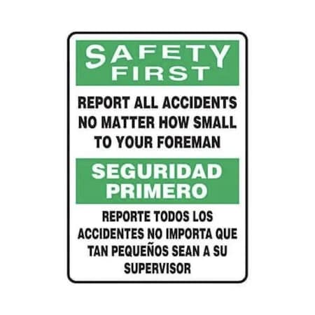 Accuform Safety Sign, SBMGSH906VS SBMGSH906VS